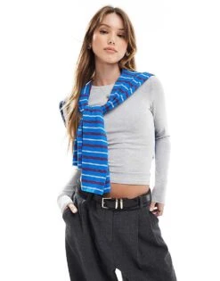 Cotton:On Cotton On Long Sleeve Crew Top In Grey For Women