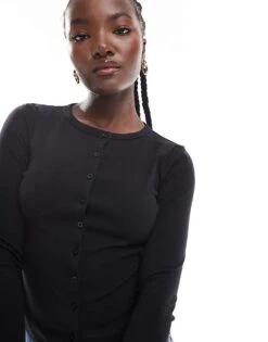 Cotton:On Cotton On Long Sleeve Cardigan In Black For Women