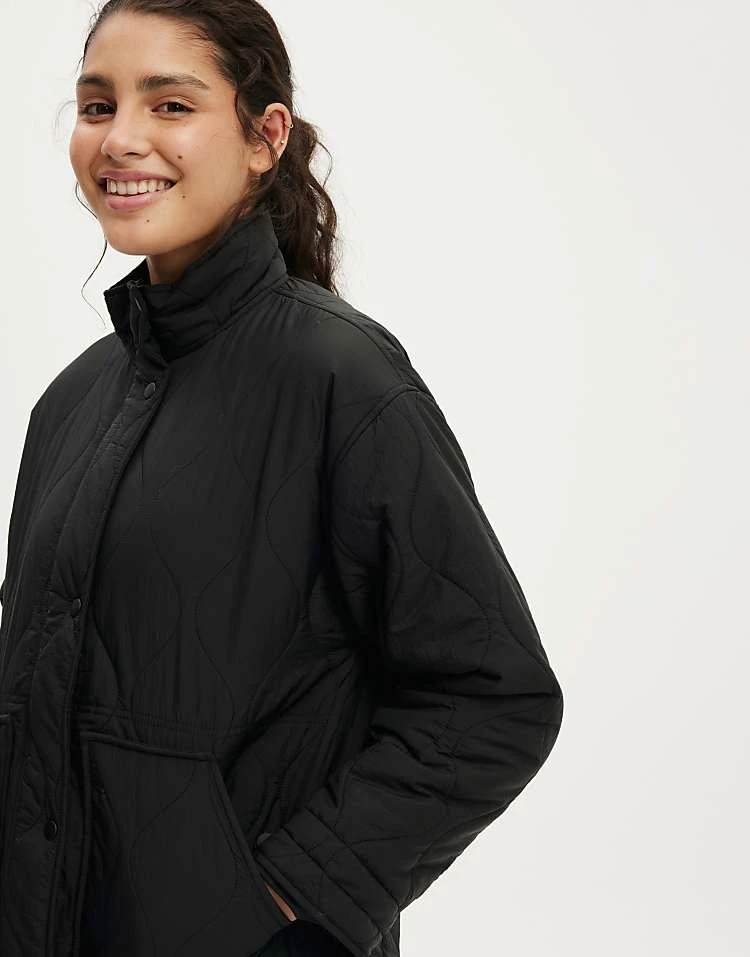 Cotton:On Warm Up Relaxed Lightweight Jacket In Black For Women - Image 2