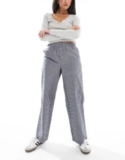 Cotton:On Cotton On Noah Pant In Blue Slate Stripe For Women