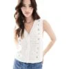 Cotton:On Cotton On Button Down Vest In Porcelain For Women