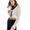 Cotton:On Cotton On Open Knit Cardigan In Porcelain For Women