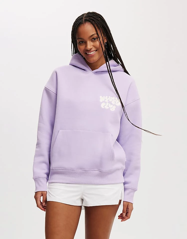 Cotton:On Plush Premium Graphic Hoodie In Purple For Women - Image 5