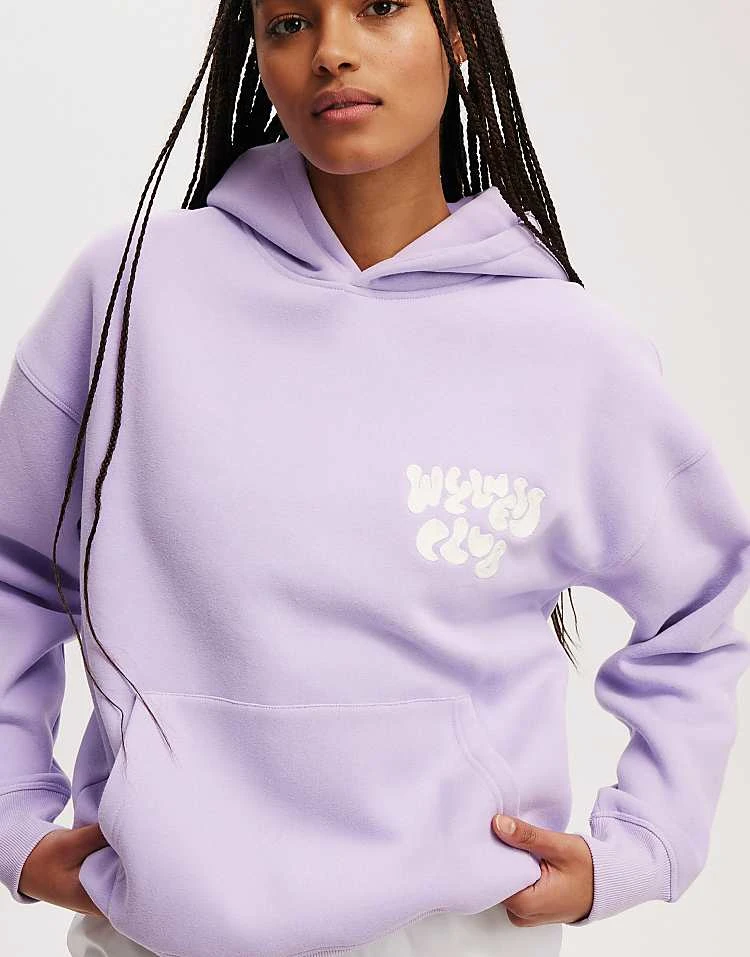 Cotton:On Plush Premium Graphic Hoodie In Purple For Women - Image 2