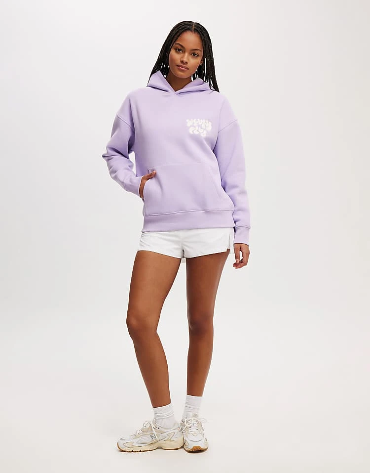 Cotton:On Plush Premium Graphic Hoodie In Purple For Women - Image 3