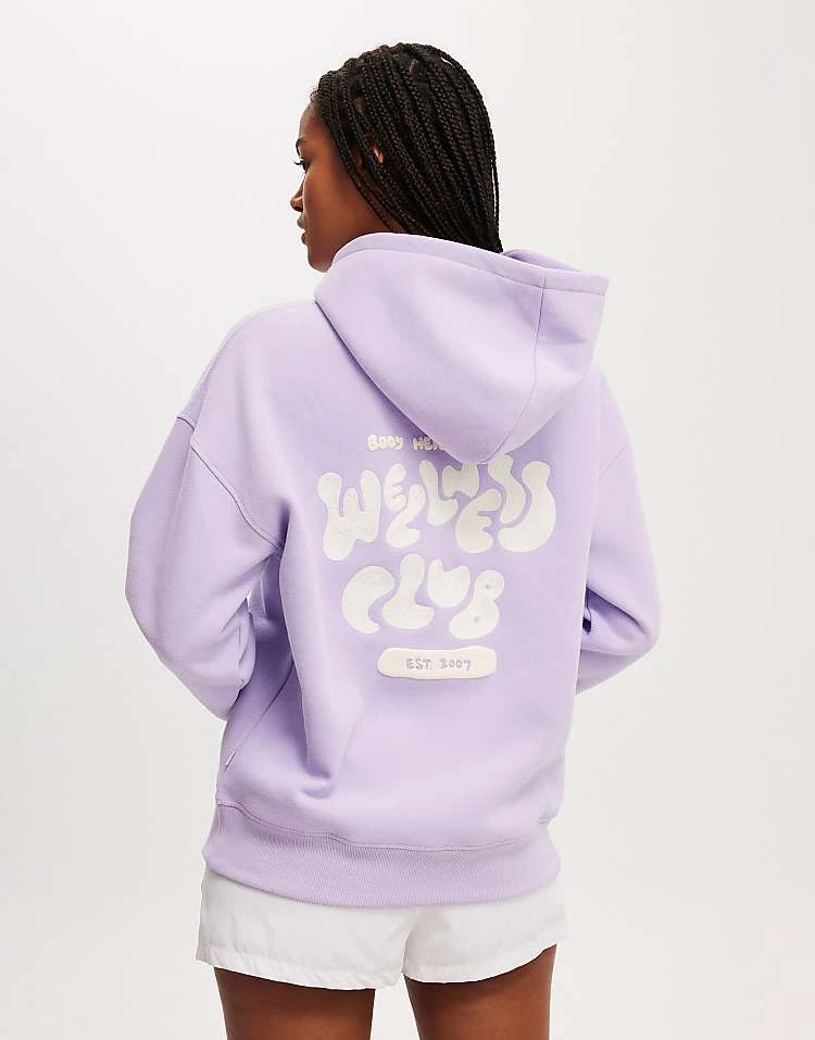 Cotton:On Plush Premium Graphic Hoodie In Purple For Women - Image 4