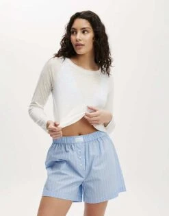 Cotton:On Raglan Long Sleeve Top In White For Women