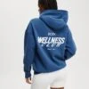 Cotton:On Plush Premium Graphic Hoodie In Blue For Women