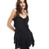 Cotton:On Holly Ruffle Mini Dress In Black For Women