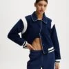 Cotton:On On Field Panelled Bomber Jacket In Blue For Women
