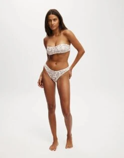Cotton:On Cotton On Bikini In Off White Tiger Print