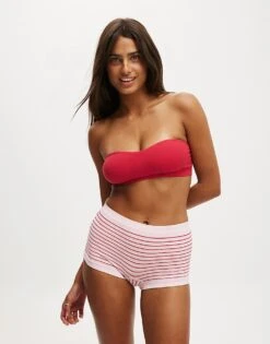 Cotton:On Seamless Sweetheart Padded Bandeau In Red For Women