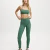 Cotton:On Ultra Soft Side Pocket Full Length Tight In Green For Women