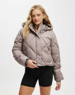 Cotton:On The Mother Puffer Jacket In Grey For Women