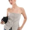 Cotton:On Luis Strapless Suting Vest In Beige For Women
