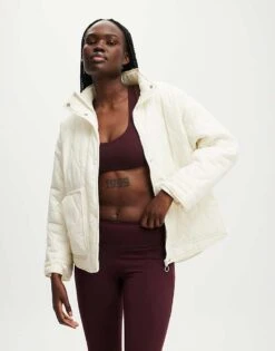 Cotton:On Warm Up Relaxed Lightweight Jacket In White For Women