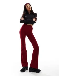 Cotton:On Ultra Soft Rib Flare In Red For Women
