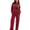 Cotton:On Lightweight Fleece Straight Leg Sweatpant In Red For Women