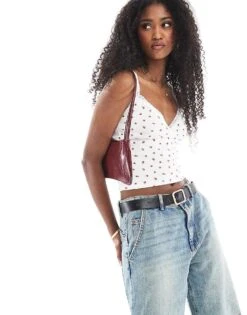 Cotton:On Clare Lace Trim Tank In White For Women