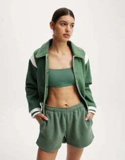 Cotton:On On Field Panelled Bomber Jacket In Green For Women