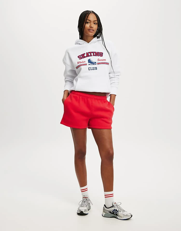 Cotton:On Plush Essential Gym Short In Red For Women