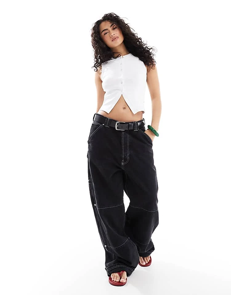 Cotton:On Charlie Button Front Tank In White For Women - Image 2