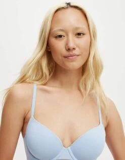 Cotton:On Ultimate Comfort T-shirt Bra In Blue For Women Windsurfer
