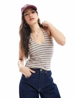 Cotton:On All Day V Neck Halter In Multi For Women