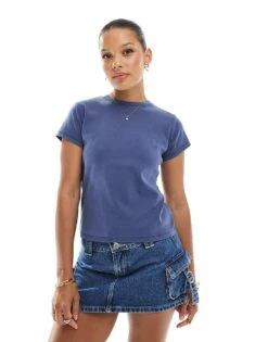 Cotton:On 90s Baby Tee In Blue For Women