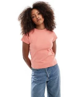Cotton:On 90s Baby Tee In Orange For Women
