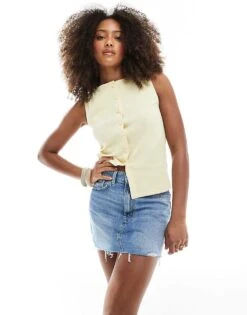 Cotton:On Original Denim Mini Skirt In Blue For Women