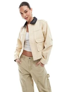 Cotton:On Tyler Barn Jacket In Brown For Women