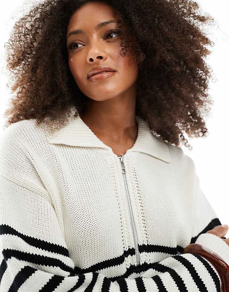 Cotton:On Cotton Half Zip Collar Pullover In Multi For Women - Image 2