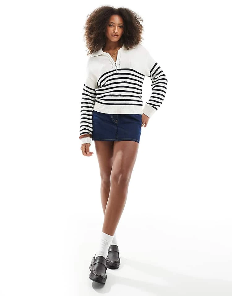 Cotton:On Cotton Half Zip Collar Pullover In Multi For Women - Image 3