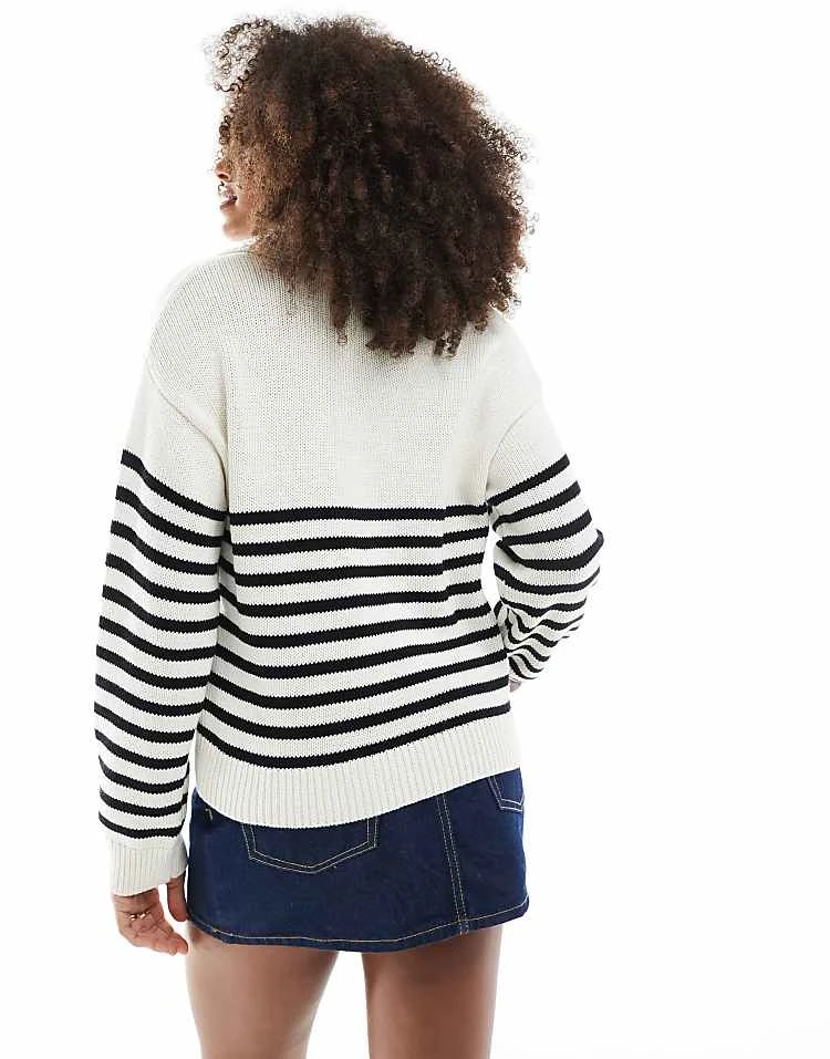 Cotton:On Cotton Half Zip Collar Pullover In Multi For Women - Image 4