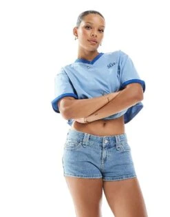 Cotton:On Micro Low Denim Short In Mid Blue For Women