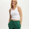 Cotton:On Active Core Rib Racer Tank In White For Women
