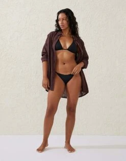 Cotton:On Swing Beach Shirt In Brown For Women