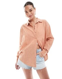 Cotton:On Haven Long Sleeve Shirt In Multi Texture Stripe For Women