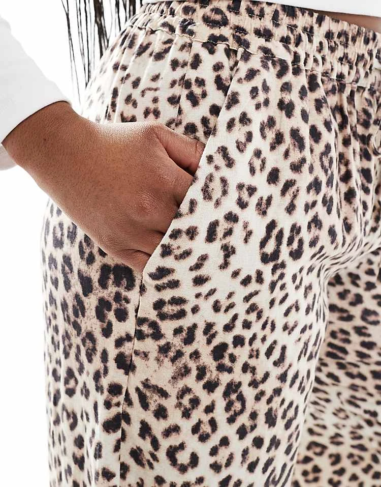 Cotton:On Cotton On Haven Linen Trousers In Leopard Print For Women - Image 5