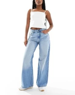 Cotton:On Cotton On Relaxed Wide Leg Jeans In Breeze Blue For Women